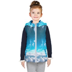 Landscape Sky Clouds Hd Wallpaper Kids  Hooded Puffer Vest by artworkshop