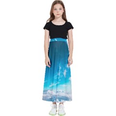 Landscape Sky Clouds Hd Wallpaper Kids  Flared Maxi Skirt