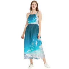 Landscape Sky Clouds Hd Wallpaper Boho Sleeveless Summer Dress