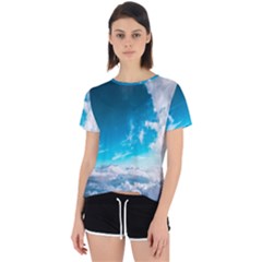 Landscape Sky Clouds Hd Wallpaper Open Back Sport Tee by artworkshop