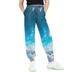 Landscape Sky Clouds Hd Wallpaper Kids  Elastic Waist Pants by artworkshop