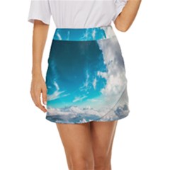 Landscape Sky Clouds Hd Wallpaper Mini Front Wrap Skirt by artworkshop