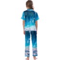 Landscape Sky Clouds Hd Wallpaper Kids  Satin Short Sleeve Pajamas Set View2