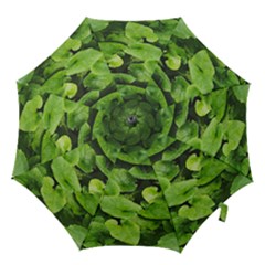 Layered Plant Leaves Iphone Wallpaper Hook Handle Umbrellas (small) by artworkshop