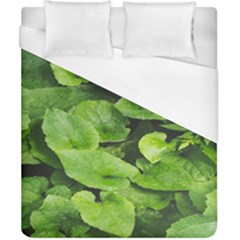 Layered Plant Leaves Iphone Wallpaper Duvet Cover (california King Size) by artworkshop