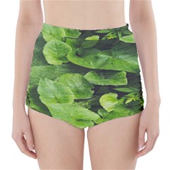 Layered Plant Leaves Iphone Wallpaper High-waisted Bikini Bottoms by artworkshop