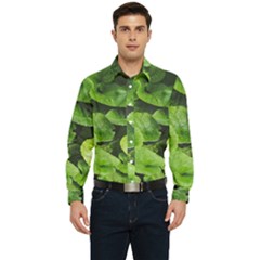 Layered Plant Leaves Iphone Wallpaper Men s Long Sleeve  Shirt by artworkshop