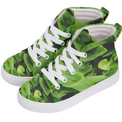 Layered Plant Leaves Iphone Wallpaper Kids  Hi-top Skate Sneakers by artworkshop