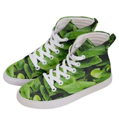 Layered Plant Leaves Iphone Wallpaper Women s Hi-top Skate Sneakers by artworkshop