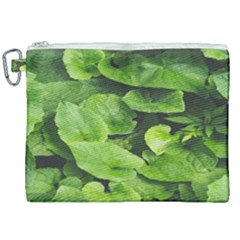 Layered Plant Leaves Iphone Wallpaper Canvas Cosmetic Bag (xxl) by artworkshop