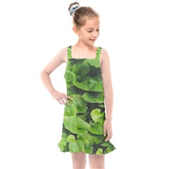 Layered Plant Leaves Iphone Wallpaper Kids  Overall Dress by artworkshop