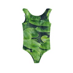 Layered Plant Leaves Iphone Wallpaper Kids  Frill Swimsuit by artworkshop