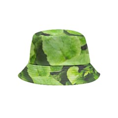 Layered Plant Leaves Iphone Wallpaper Inside Out Bucket Hat (kids)