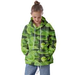 Layered Plant Leaves Iphone Wallpaper Kids  Oversized Hoodie by artworkshop