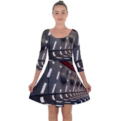 Leading Lines A Holey Walls Quarter Sleeve Skater Dress