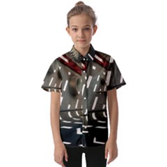 Leading Lines A Holey Walls Kids  Short Sleeve Shirt by artworkshop