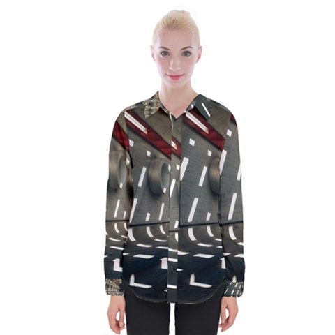 Leading Lines A Holey Walls Womens Long Sleeve Shirt by artworkshop