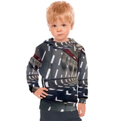 Leading Lines A Holey Walls Kids  Hooded Pullover by artworkshop