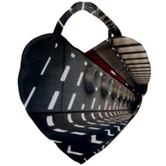 Leading Lines A Holey Walls Giant Heart Shaped Tote by artworkshop