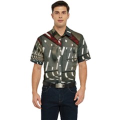 Leading Lines A Holey Walls Men s Short Sleeve Pocket Shirt  by artworkshop