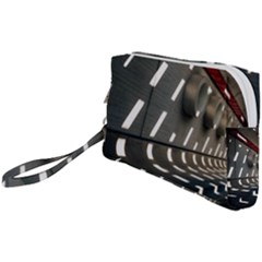 Leading Lines A Holey Walls Wristlet Pouch Bag (small) by artworkshop