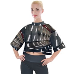 Leading Lines A Holey Walls Mock Neck Tee by artworkshop