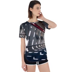 Leading Lines A Holey Walls Perpetual Short Sleeve T-shirt by artworkshop