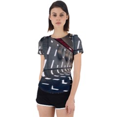 Leading Lines A Holey Walls Back Cut Out Sport Tee by artworkshop