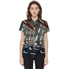 Leading Lines A Holey Walls Short Sleeve Pocket Shirt by artworkshop