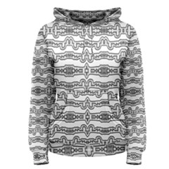 Black And White Tribal Print Pattern Women s Pullover Hoodie by dflcprintsclothing