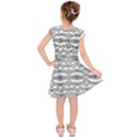 Black And White Tribal Print Pattern Kids  Short Sleeve Dress View2