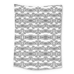 Black And White Tribal Print Pattern Medium Tapestry