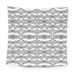 Black And White Tribal Print Pattern Square Tapestry (large)