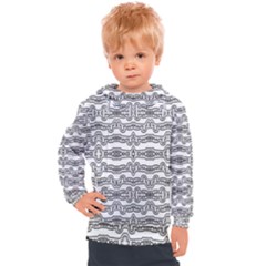 Black And White Tribal Print Pattern Kids  Hooded Pullover by dflcprintsclothing