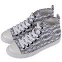 Black And White Tribal Print Pattern Women s Mid-Top Canvas Sneakers View2