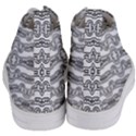 Black And White Tribal Print Pattern Women s Mid-Top Canvas Sneakers View4