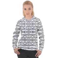 Black And White Tribal Print Pattern Women s Overhead Hoodie by dflcprintsclothing