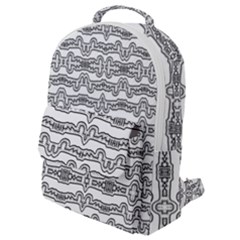 Black And White Tribal Print Pattern Flap Pocket Backpack (small) by dflcprintsclothing