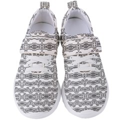 Black And White Tribal Print Pattern Women s Velcro Strap Shoes by dflcprintsclothing