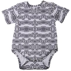 Black And White Tribal Print Pattern Baby Short Sleeve Bodysuit