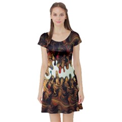 Art Installation Science Museum London Short Sleeve Skater Dress by artworkshop