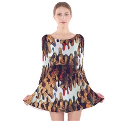 Art Installation Science Museum London Long Sleeve Velvet Skater Dress by artworkshop