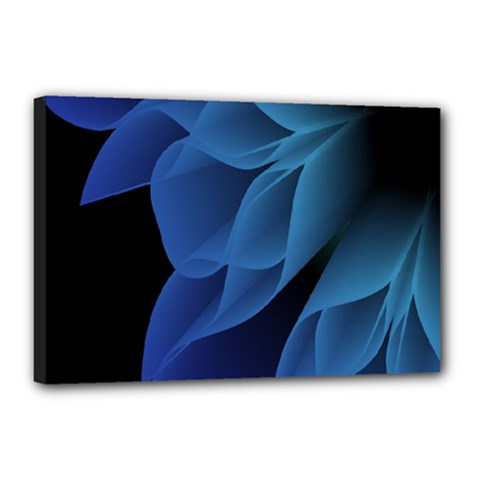 Abstract Blue Background Canvas 18  X 12  (stretched) by artworkshop