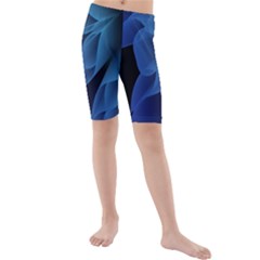 Abstract Blue Background Kids  Mid Length Swim Shorts by artworkshop