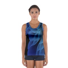 Abstract Blue Background Sport Tank Top  by artworkshop