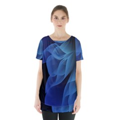 Abstract Blue Background Skirt Hem Sports Top by artworkshop