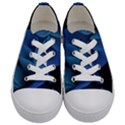 Abstract Blue Background Kids  Low Top Canvas Sneakers View1