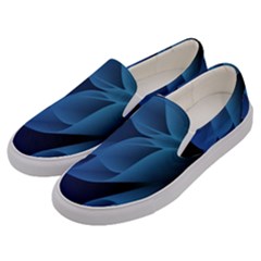 Abstract Blue Background Men s Canvas Slip Ons