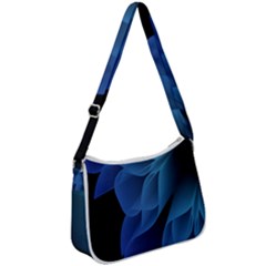 Abstract Blue Background Zip Up Shoulder Bag by artworkshop