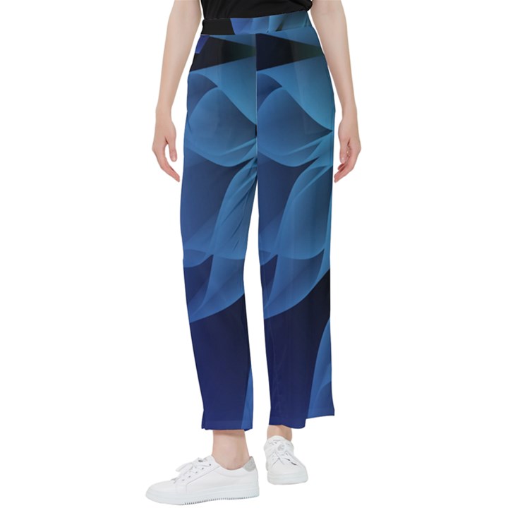 Abstract Blue Background Women s Pants 